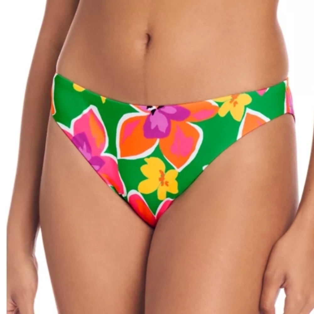 Sanctuary Hipster Swim Bottoms: Kelly Green W/Floral: Size: XL